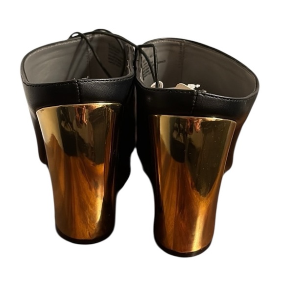 Women’s Black Western Inspired Pointed Toe Block Heeled  Mules - Picture 9 of 11